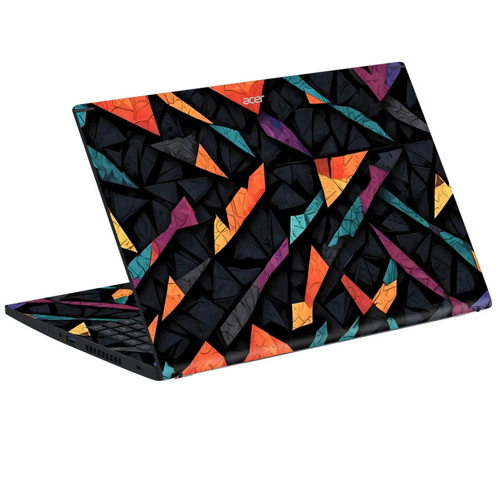 Acer Laptop Skin - Multicolored Triangular Mosaic Art