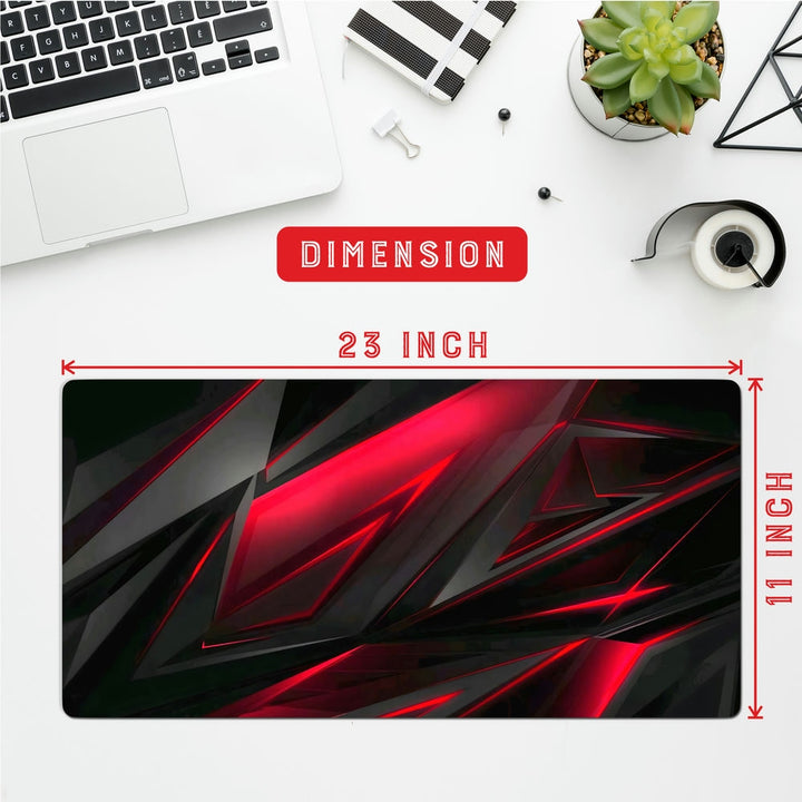 Anti-Slip Desk Mat Gaming Mouse Pad - Red Slash