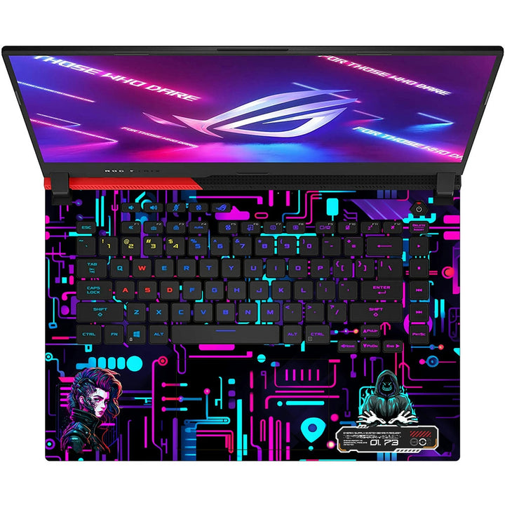 Asus Laptop Skin - Cyberpunk Neon Hacker