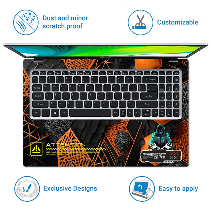 Laptop Skin - Cyberpunk Digital Enforcer