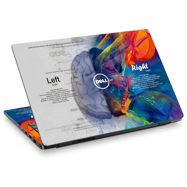 Dell Laptop Skin - Left Right Blue Brain