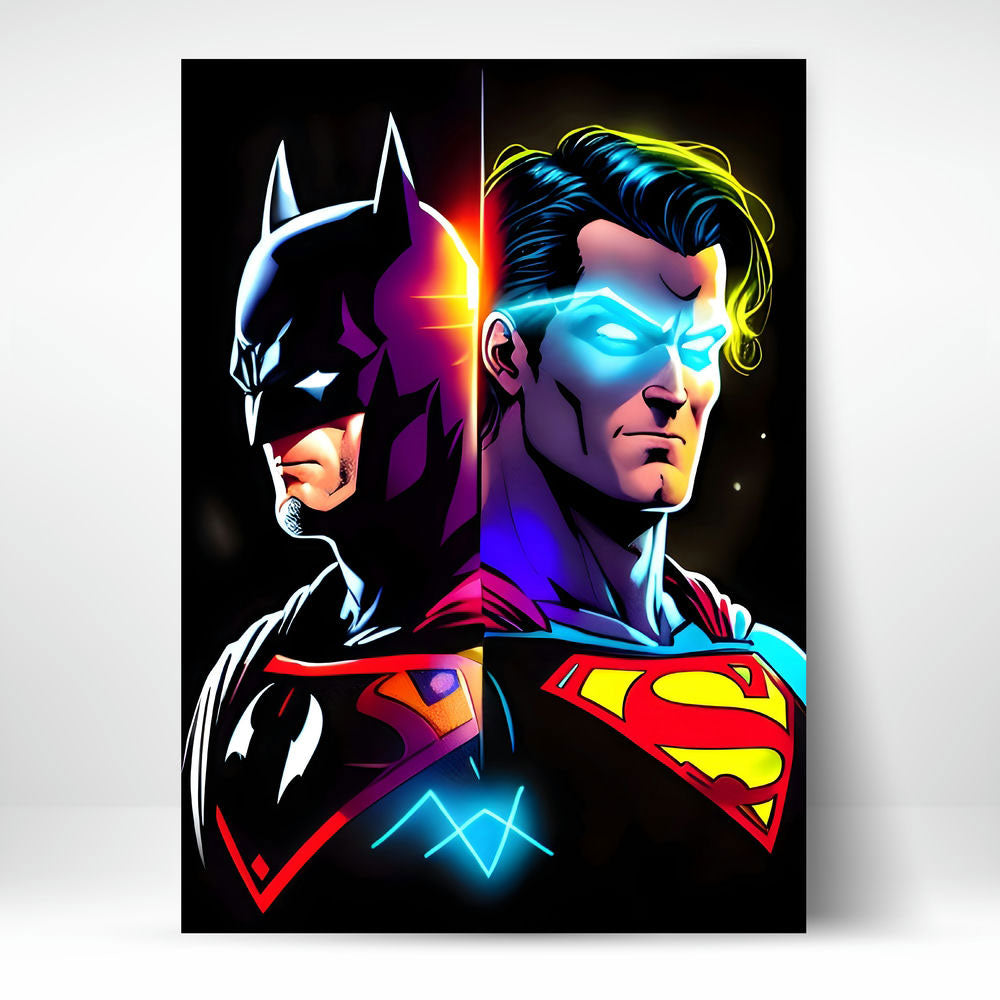 High-Quality Metal Posters - Superhero Superman Vs Batman SUBA01 ...