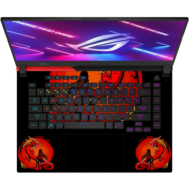 Asus Laptop Skin - Dragon Tales Women with Gun