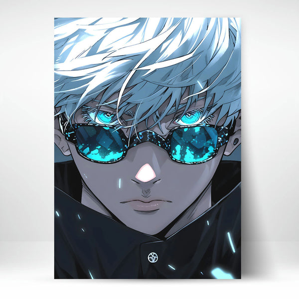 Metal Poster - Anime White Haired Hero