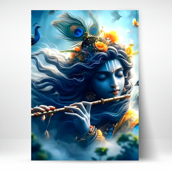 Metal Poster - Lord Krishna LK04