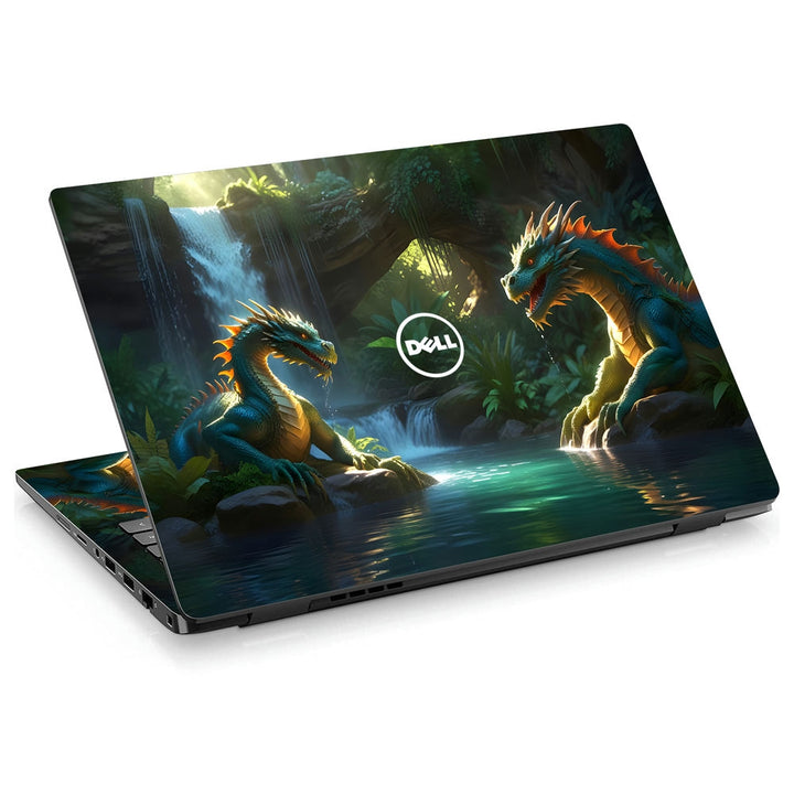 Dell Laptop Skin - Dragon Face to Face