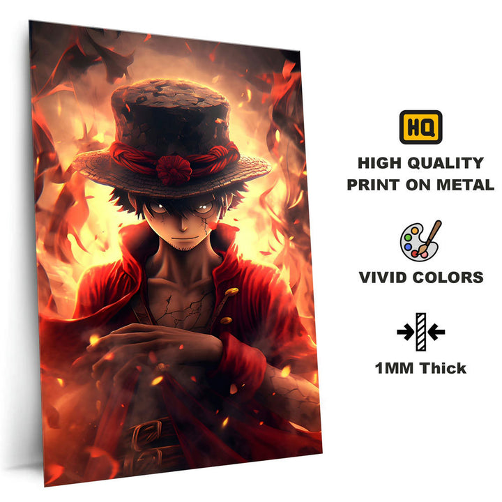 Metal Poster - One Piece Monkey D Luffy OP09