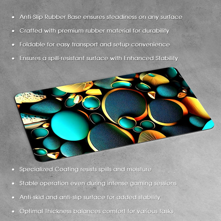 Anti-Slip Desk Mat Gaming Mouse Pad - Colorful Pebbles CP21