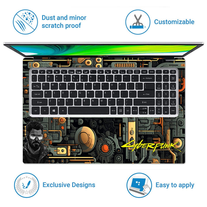 Laptop Skin - Cyberpunk Glitch Hunter