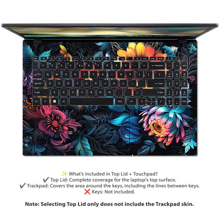 Acer Laptop Skin - Floral Mirage