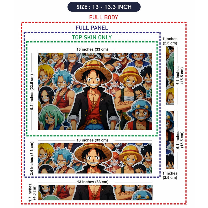 Laptop Skin - Anime One Piece Dynamic Collage DS3