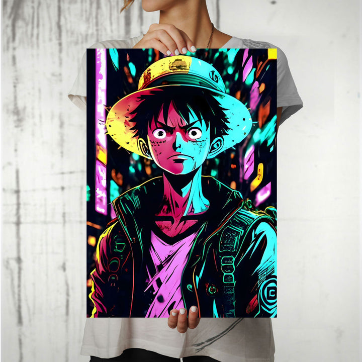 Metal Poster - One Piece Monkey D Luffy OP01