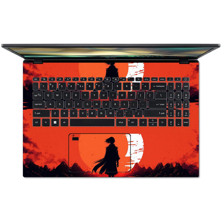 Acer Laptop Skin - Girl Watching Full Blood Moon