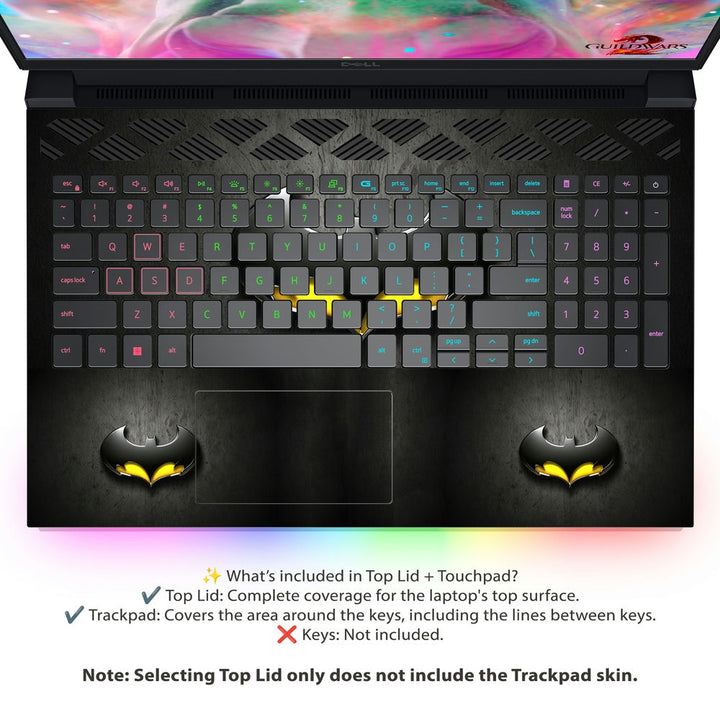 Dell Laptop Skin - Batman Logo Yellow