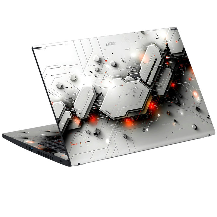 Acer Laptop Skin - Monochrome Mechanical Gear Abstract