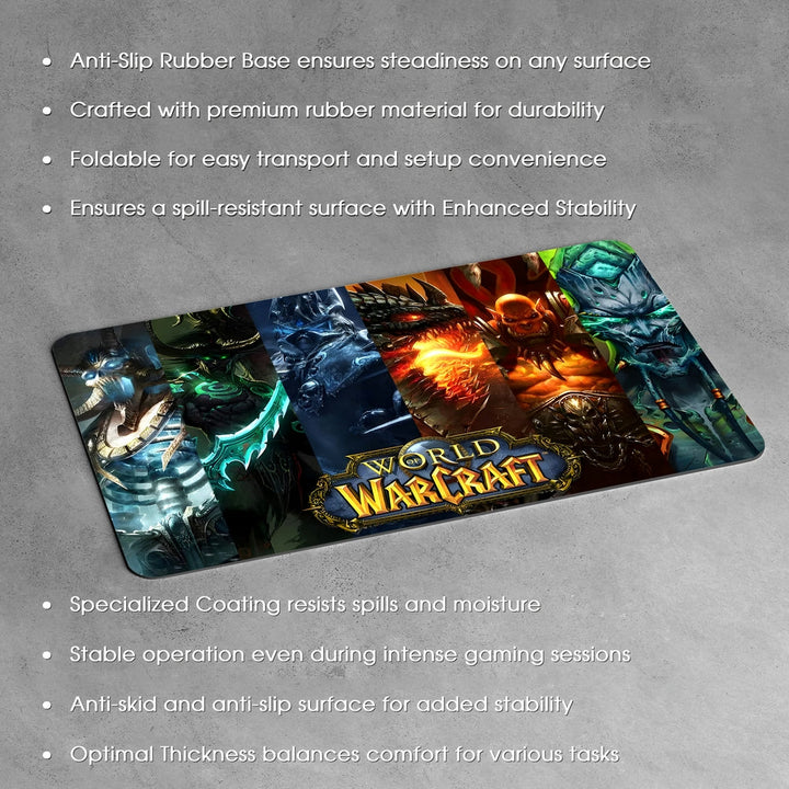 Anti-Slip Desk Mat Gaming Mouse Pad - World Of Warcraft Alliance Horde