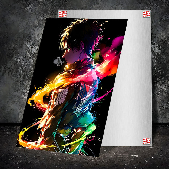 Metal Poster - Anime Eren Yeager