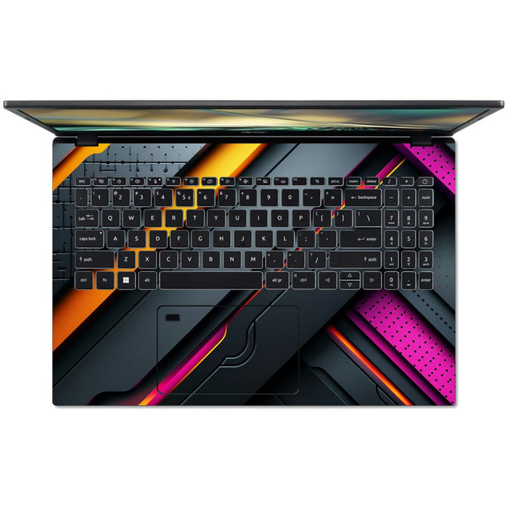 Acer Laptop Skin - Futuristic Neon Striped Panels