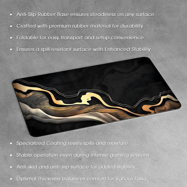 Anti-Slip Desk Mat Gaming Mouse Pad - Golden River