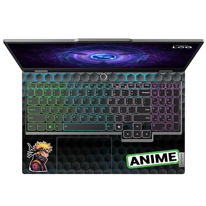 Lenovo LOQ Laptop Skin - Anime Icons Collage Honeycomb