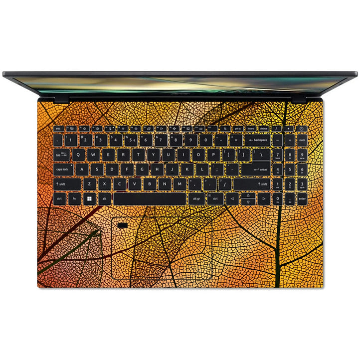 Acer Laptop Skin - Golden and Orange Web Art