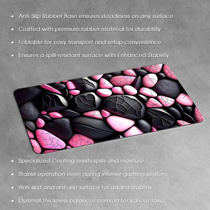 Anti-Slip Desk Mat Gaming Mouse Pad - Colorful Pebbles CP18