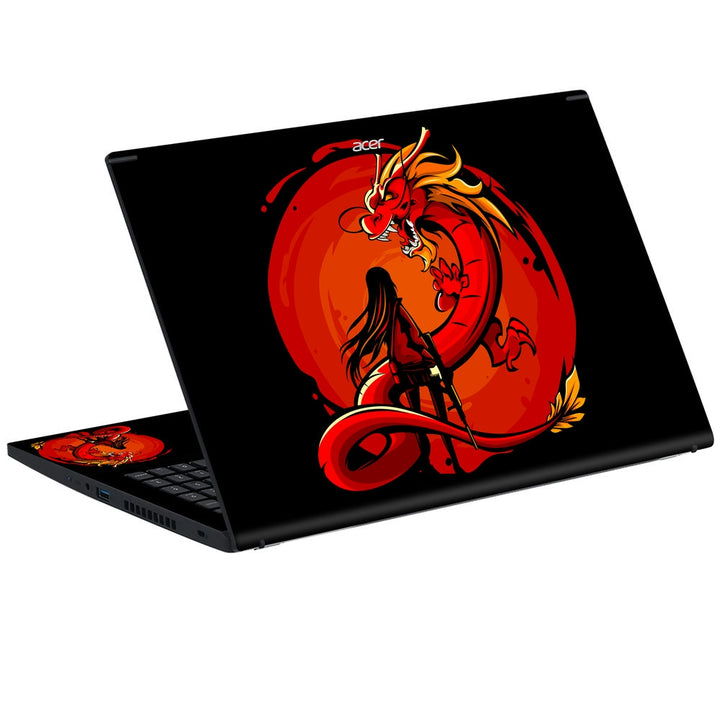 Acer Laptop Skin - Dragon Tales Women with Gun