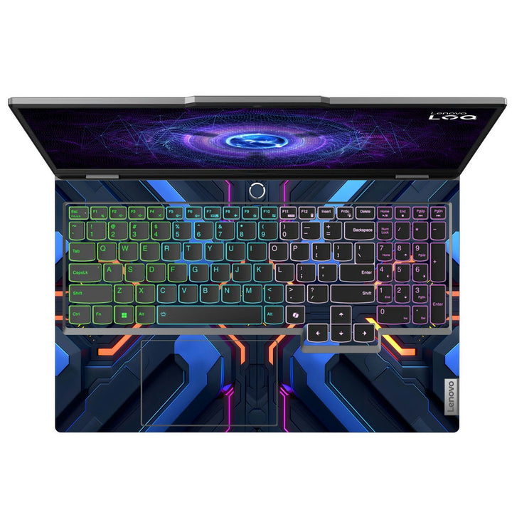 Lenovo LOQ Laptop Skin - Neon Cross Hatch Circuit Abstract