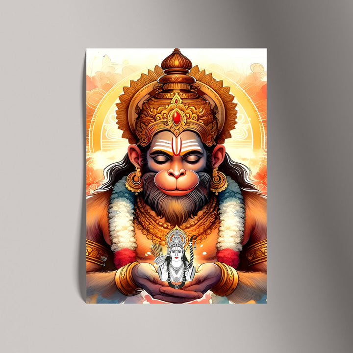 Self Adhesive Textured Vinyl Poster Mighty Hanuman