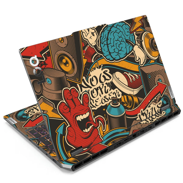 Lenovo LOQ Laptop Skin - Spray Brain Graffiti_UV