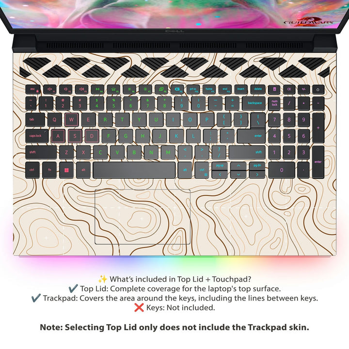 Dell Laptop Skin - Topography Pattern TP11