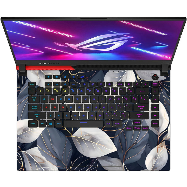 Asus Laptop Skin - Monochrome Leaves Nature Design