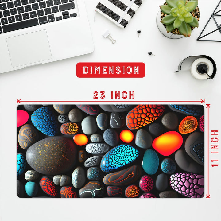 Anti-Slip Desk Mat Gaming Mouse Pad - Colorful Pebbles CP03