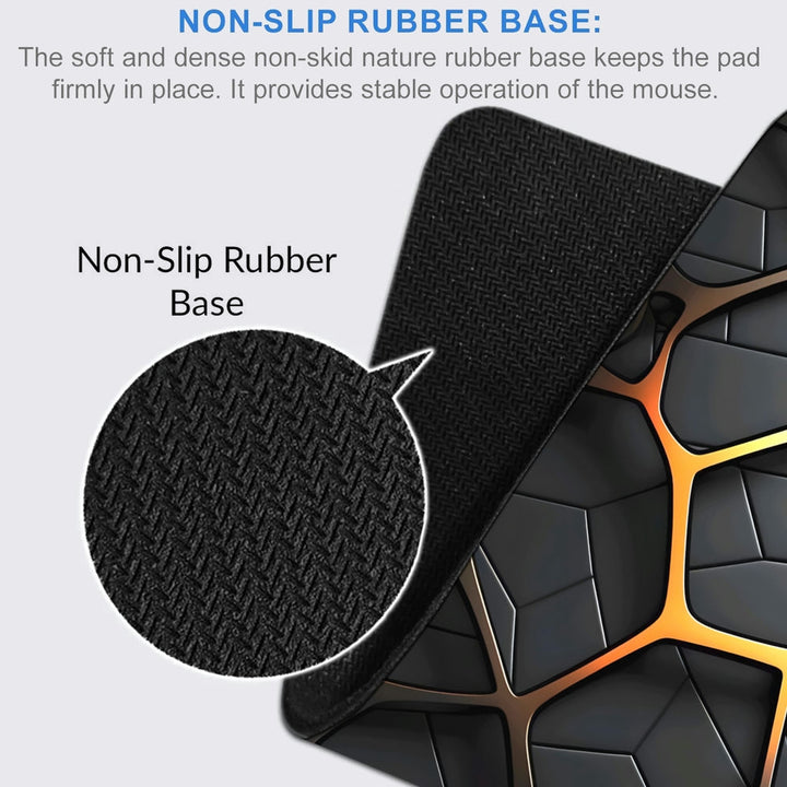 Anti-Slip Desk Mat Gaming Mouse Pad - Honeycomb Steel