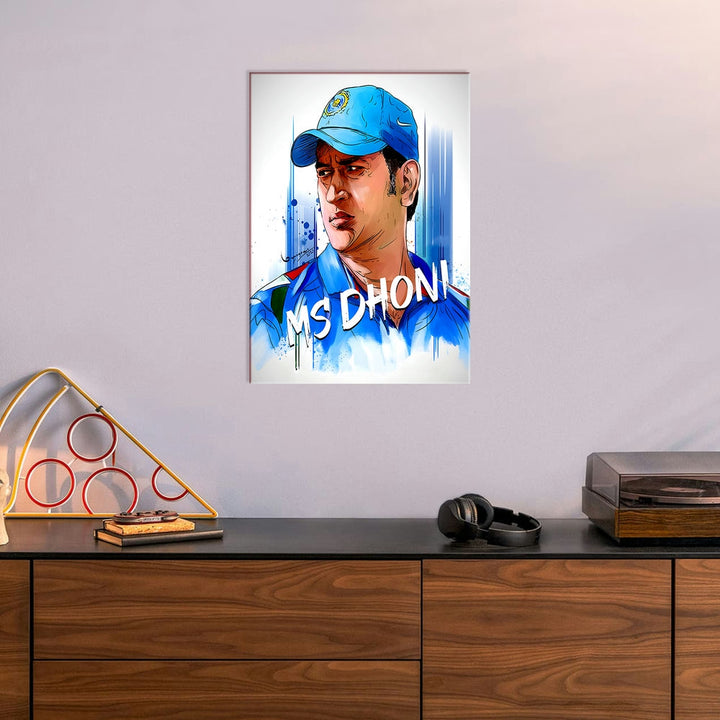 Metal Poster - Indian Cricketer MS Dhoni MS05