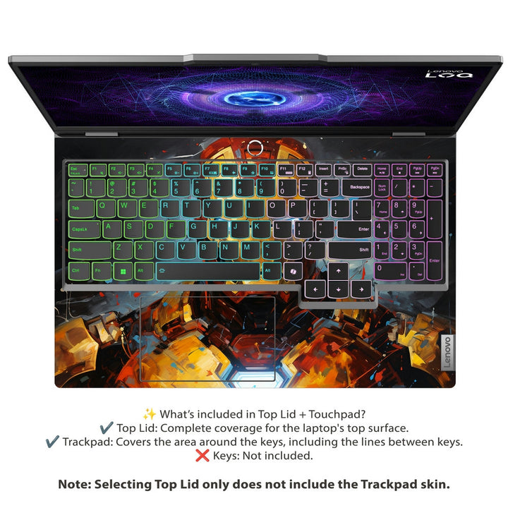 Lenovo LOQ Laptop Skin - Iron Man Brush Stroke Art