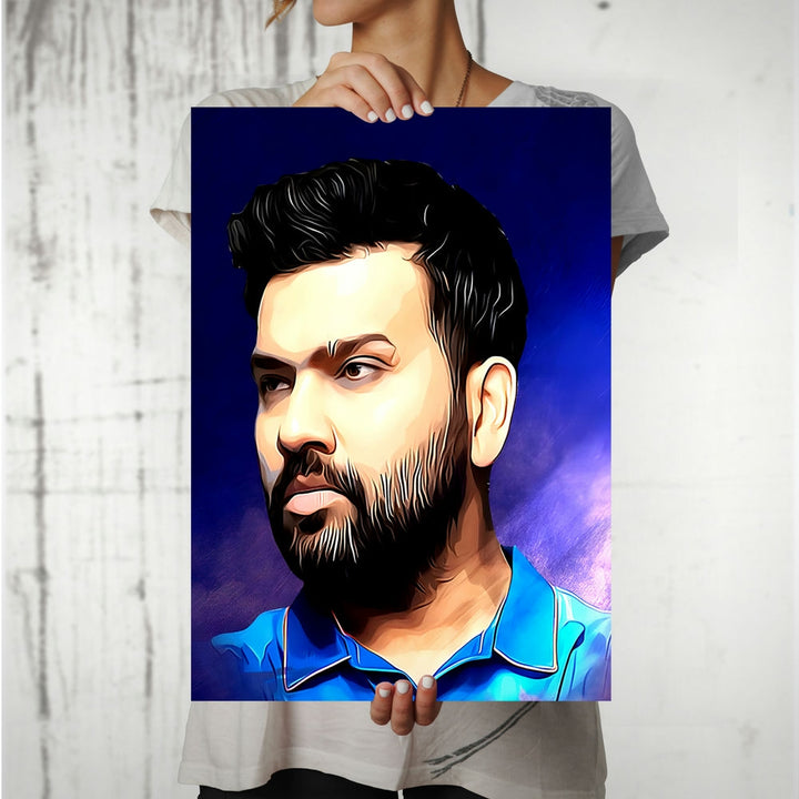 Metal Poster - Indian Cricketer Rohit Sharma RS01