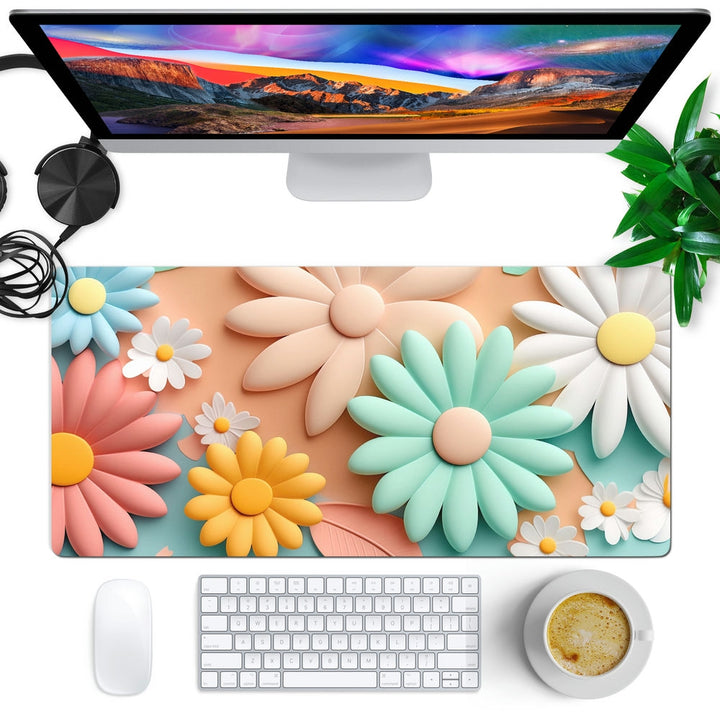 Anti-Slip Desk Mat Gaming Mouse Pad - Daisy Delight