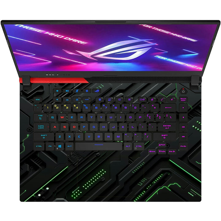 Asus Laptop Skin - Futuristic Dark Circuit Abstract