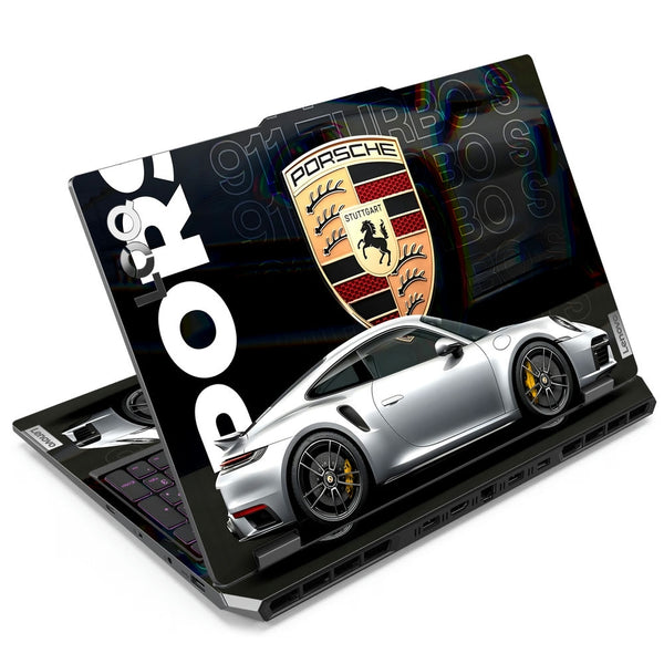 Laptop Skin - Porsche 911 Silver SideView