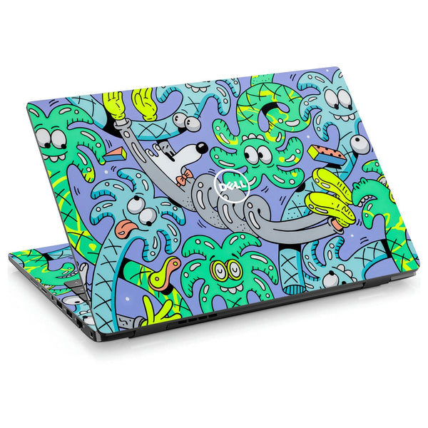 Dell Laptop Skin - Colorful Alien Chaos