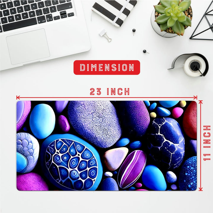 Anti-Slip Desk Mat Gaming Mouse Pad - Colorful Pebbles CP25