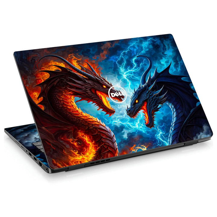 Dell Laptop Skin - Dragon Fire and Ice