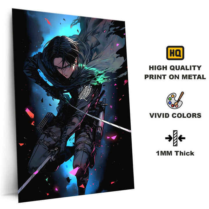 Metal Poster - Anime Dark Swordsman