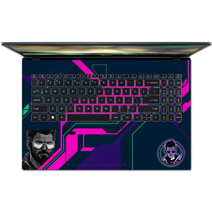 Acer Laptop Skin - Cyberpunk Neon Nexus