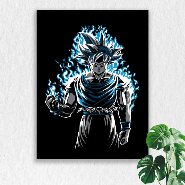 Self Adhesive Textured Vinyl Poster Dragon Ball Super Saiyan Awakening