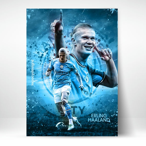 Metal Poster - Footballer Erling Haaland EH04