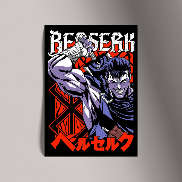 Self Adhesive Textured Vinyl Poster Berserk Warriors Rage