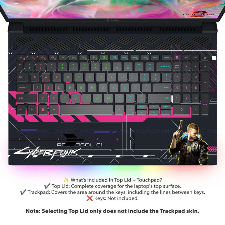 Dell Laptop Skin - Cyberpunk Data Drift