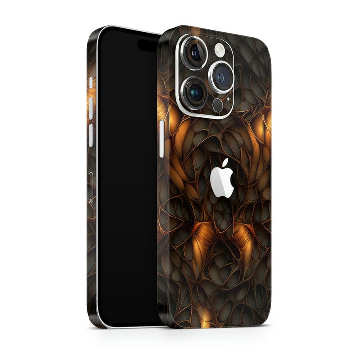 Apple iPhone Skin Wrap - Leaf Shape Brown Shaded